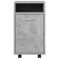Thumbnail for Beistellschrank mit Rollen Betongrau 33x38x60 cm Holzwerkstoff