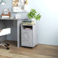 Thumbnail for Beistellschrank mit Rollen Betongrau 33x38x60 cm Holzwerkstoff