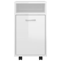 Thumbnail for Beistellschrank mit Rollen Hochglanz-Weiß 33x38x60 cm