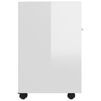 Thumbnail for Beistellschrank mit Rollen Hochglanz-Weiß 33x38x60 cm