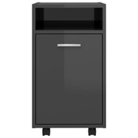 Thumbnail for Beistellschrank mit Rollen Hochglanz-Grau 33x38x60 cm