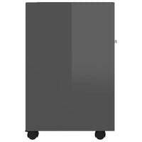 Thumbnail for Beistellschrank mit Rollen Hochglanz-Grau 33x38x60 cm