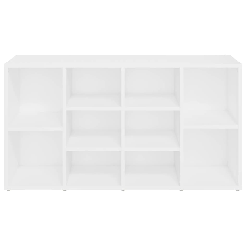 Schuhbank Weiß 103x30x54,5 cm Holzwerkstoff