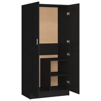 Thumbnail for Kleiderschrank Schwarz 82,5x51,5x180 cm Holzwerkstoff