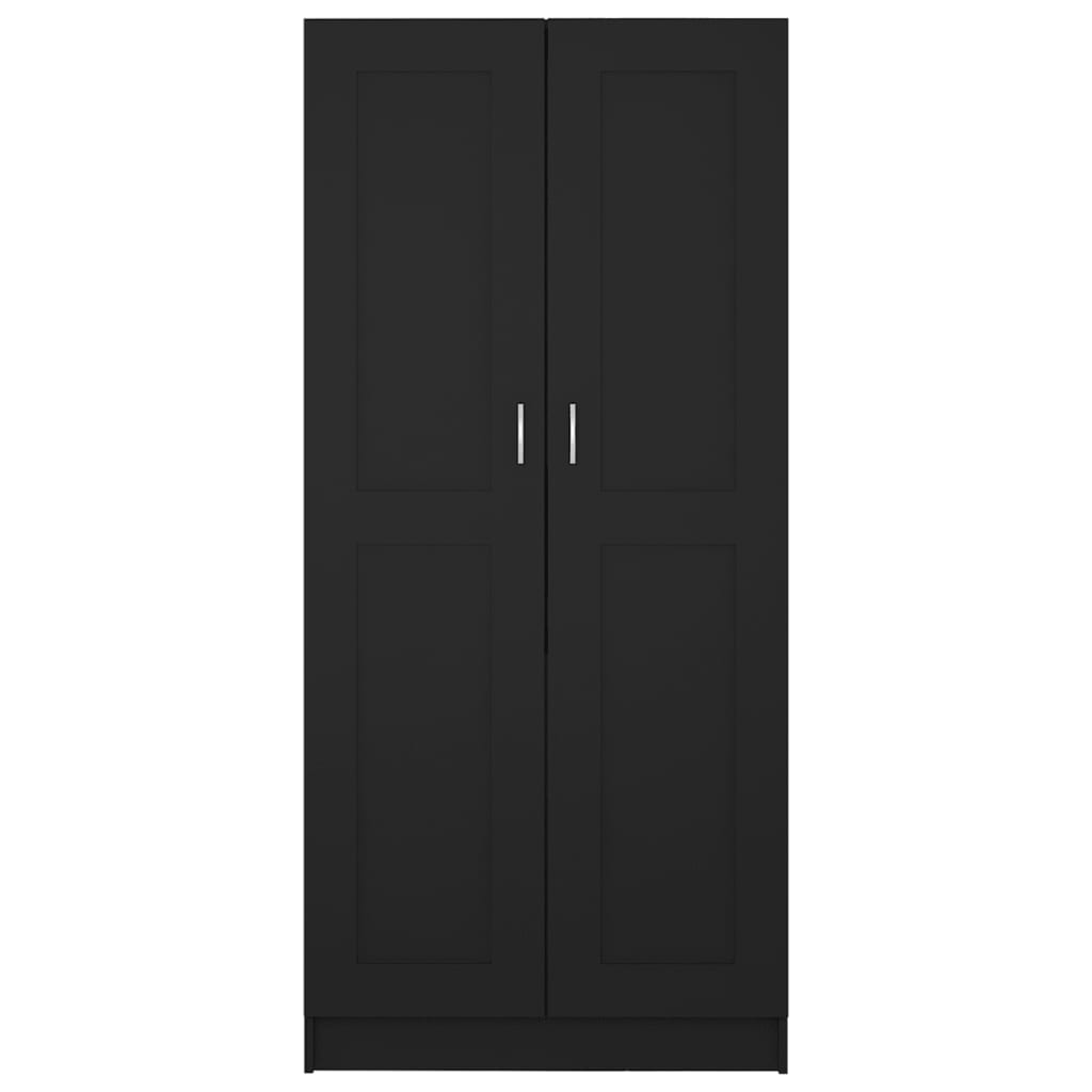 Kleiderschrank Schwarz 82,5x51,5x180 cm Holzwerkstoff