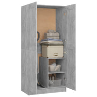 Thumbnail for Kleiderschrank Betongrau 82,5x51,5x180 cm Holzwerkstoff