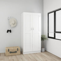 Thumbnail for Kleiderschrank Hochglanz-Weiß 82,5x51,5x180 cm Holzwerkstoff