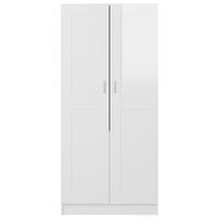 Thumbnail for Kleiderschrank Hochglanz-Weiß 82,5x51,5x180 cm Holzwerkstoff