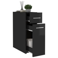 Thumbnail for Apothekerschrank Hochglanz-Schwarz 20x45,5x60 cm Holzwerkstoff