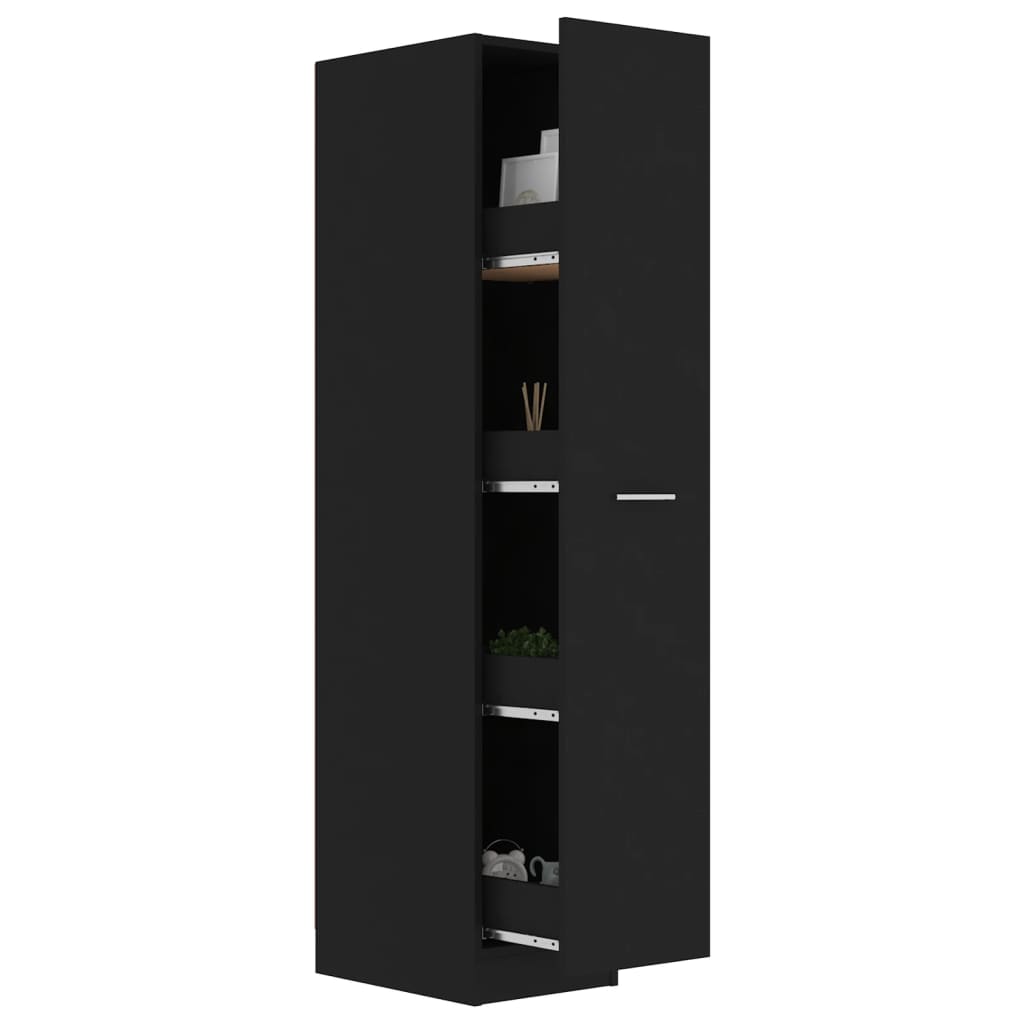 Apothekerschrank Schwarz 30x42,5x150 cm Holzwerkstoff