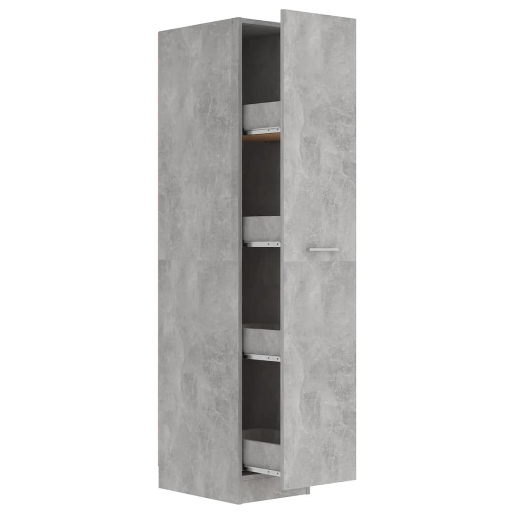Apothekerschrank Betongrau 30x42,5x150 cm Holzwerkstoff