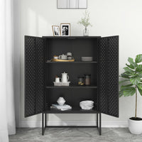 Thumbnail for Highboard Schwarz 80x35x135 cm Stahl