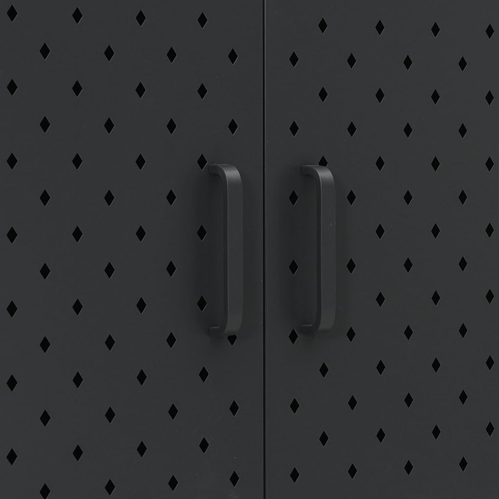 Highboard Schwarz 80x35x135 cm Stahl