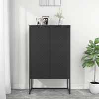 Thumbnail for Highboard Schwarz 80x35x135 cm Stahl