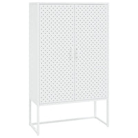 Thumbnail for Highboard Weiß 80x35x135 cm Stahl