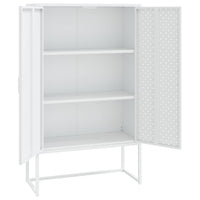 Thumbnail for Highboard Weiß 80x35x135 cm Stahl