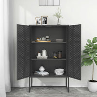 Thumbnail for Highboard Anthrazit 80x35x135 cm Stahl
