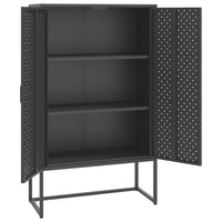 Thumbnail for Highboard Anthrazit 80x35x135 cm Stahl