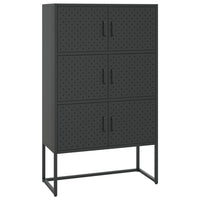 Thumbnail for Highboard Schwarz 80x35x135 cm Stahl
