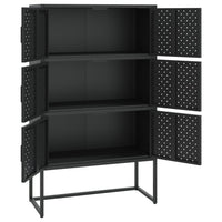 Thumbnail for Highboard Schwarz 80x35x135 cm Stahl