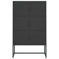 Thumbnail for Highboard Schwarz 80x35x135 cm Stahl