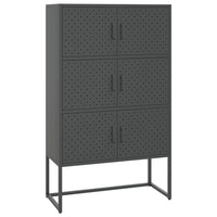 Thumbnail for Highboard Anthrazit 80x35x135 cm Stahl