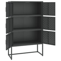 Thumbnail for Highboard Anthrazit 80x35x135 cm Stahl