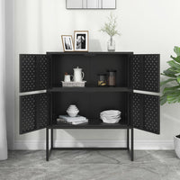 Thumbnail for Highboard Schwarz 80x35x100 cm Stahl