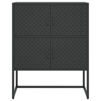 Thumbnail for Highboard Schwarz 80x35x100 cm Stahl