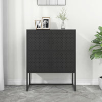 Thumbnail for Highboard Schwarz 80x35x100 cm Stahl