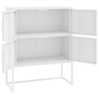 Thumbnail for Highboard Weiß 80x35x100 cm Stahl
