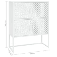 Thumbnail for Highboard Weiß 80x35x100 cm Stahl