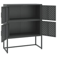 Thumbnail for Highboard Anthrazit 80x35x100 cm Stahl