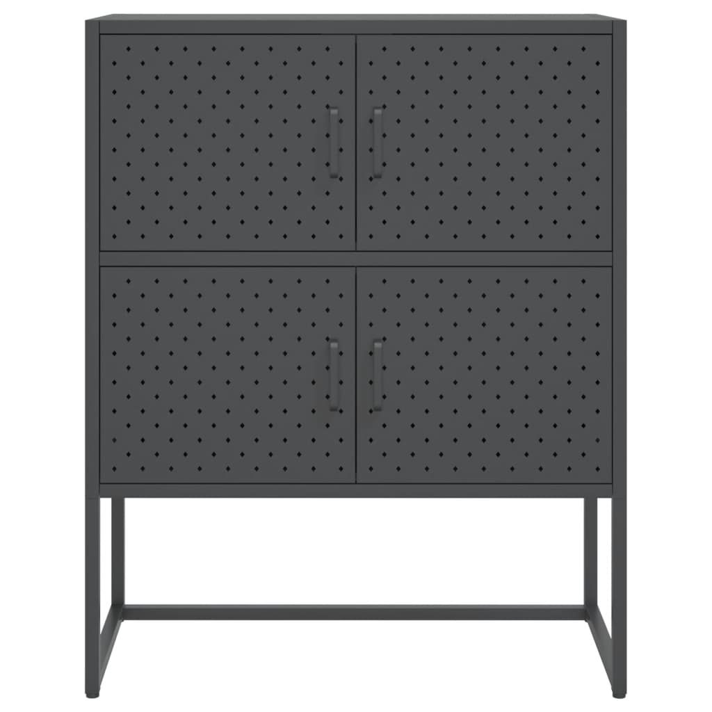 Highboard Anthrazit 80x35x100 cm Stahl