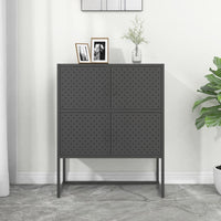 Thumbnail for Highboard Anthrazit 80x35x100 cm Stahl