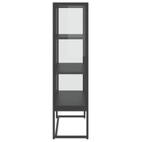 Thumbnail for Highboard Anthrazit 80x35x135 cm Stahl und Gehärtetes Glas