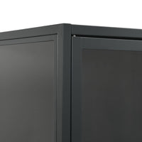 Thumbnail for Highboard Anthrazit 80x35x135 cm Stahl und Gehärtetes Glas