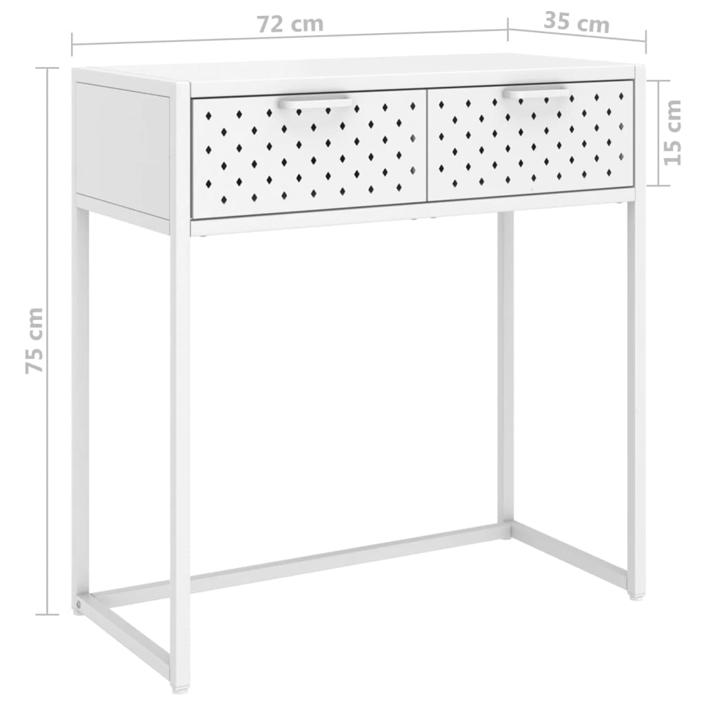 Konsolentisch Weiß 72x35x75 cm Stahl