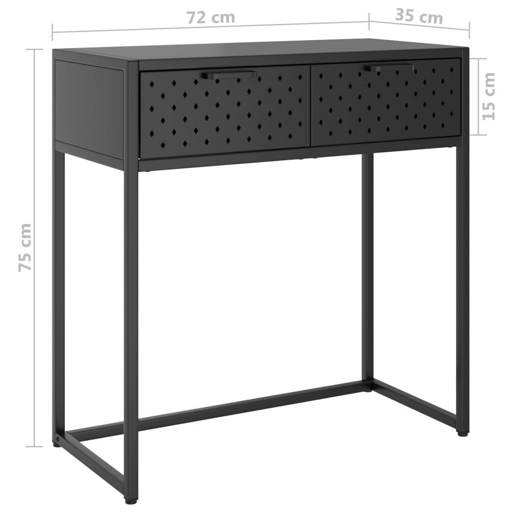 Konsolentisch Anthrazit 72x35x75 cm Stahl