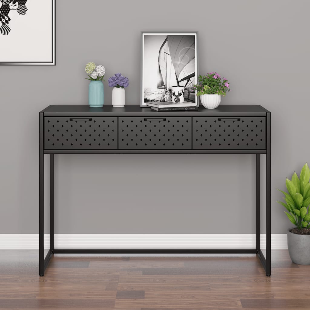 Konsolentisch Anthrazit 106x35x75 cm Stahl