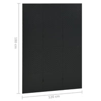 Thumbnail for 3-tlg. Raumteiler Schwarz 120x180 cm Stahl