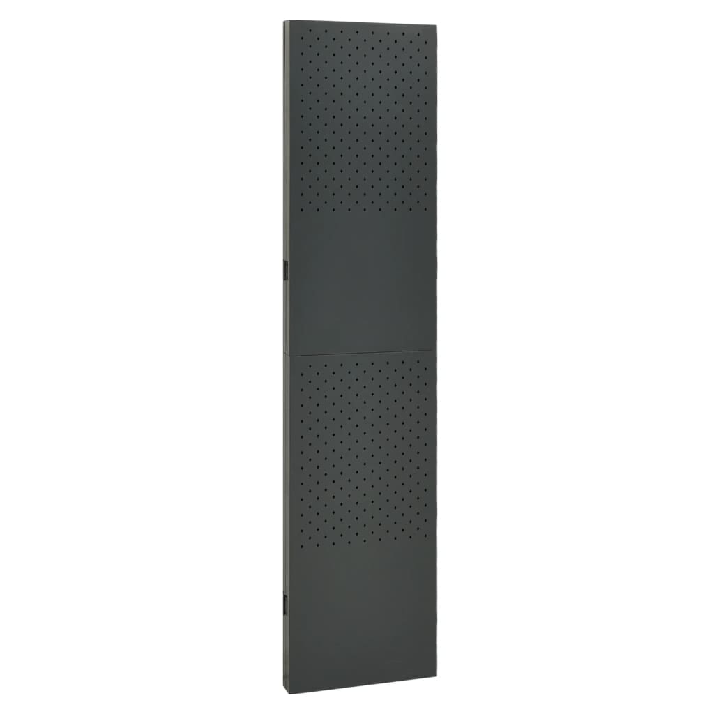 3-tlg. Raumteiler Anthrazit 120x180 cm Stahl