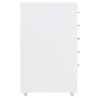 Thumbnail for Aktenschrank mit Rollen Weiß 28x41x69 cm Metall