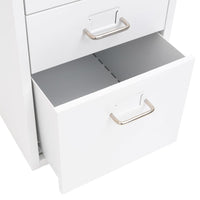 Thumbnail for Aktenschrank mit Rollen Weiß 28x41x69 cm Metall