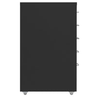 Thumbnail for Aktenschrank mit Rollen Schwarz 28x41x69 cm Metall