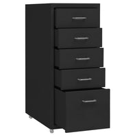 Thumbnail for Aktenschrank mit Rollen Schwarz 28x41x69 cm Metall