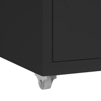 Thumbnail for Aktenschrank mit Rollen Schwarz 28x41x69 cm Metall