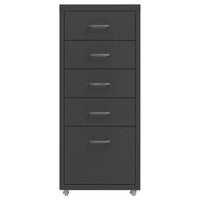Thumbnail for Aktenschrank mit Rollen Anthrazit 28x41x69 cm Metall