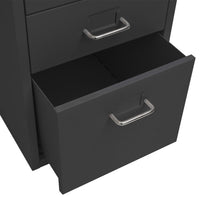 Thumbnail for Aktenschrank mit Rollen Anthrazit 28x41x69 cm Metall
