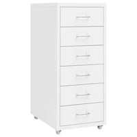 Thumbnail for Aktenschrank mit Rollen Weiß 28x41x69 cm Metall